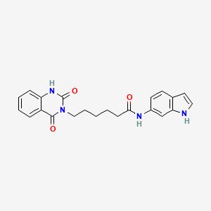 6-(2,4-dioxo-1,4-dihydroquinazolin-3(2H)-yl)-N-(1H-indol-6-yl)hexanamide