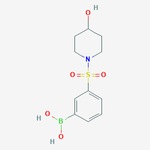 molecular formula C11H16BNO5S B1408774 (3-((4-Hydroxypiperidin-1-yl)sulfonyl)phenyl)boronic acid CAS No. 1704063-58-0