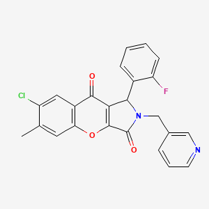 7-Chloro-1-(2-fluorophenyl)-6-methyl-2-(pyridin-3-ylmethyl)-1,2-dihydrochromeno[2,3-c]pyrrole-3,9-dione