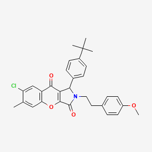 1-(4-Tert-butylphenyl)-7-chloro-2-[2-(4-methoxyphenyl)ethyl]-6-methyl-1,2-dihydrochromeno[2,3-c]pyrrole-3,9-dione