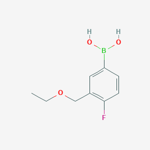 molecular formula C9H12BFO3 B1408779 (3-(Ethoxymethyl)-4-fluorophenyl)boronic acid CAS No. 1704066-77-2