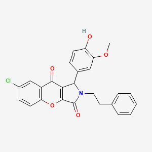 7-Chloro-1-(4-hydroxy-3-methoxyphenyl)-2-(2-phenylethyl)-1,2-dihydrochromeno[2,3-c]pyrrole-3,9-dione