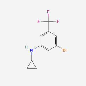 molecular formula C10H9BrF3N B1408781 3-bromo-N-cyclopropyl-5-(trifluoromethyl)aniline CAS No. 1697580-07-6