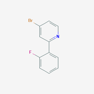 molecular formula C11H7BrFN B1408785 4-Bromo-2-(2-fluorophenyl)pyridine CAS No. 1142194-21-5