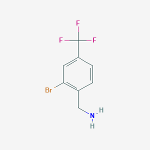 molecular formula C8H7BrF3N B1408792 (2-Bromo-4-(trifluoromethyl)phenyl)methanamine CAS No. 1001109-50-7