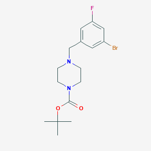 molecular formula C16H22BrFN2O2 B1408795 叔丁基4-(3-溴-5-氟苄基)哌嗪-1-羧酸酯 CAS No. 1704065-23-5