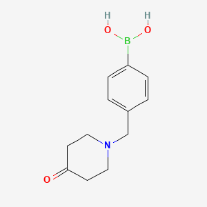 molecular formula C12H16BNO3 B1408796 4-((4-氧代哌啶-1-基)甲基)苯硼酸 CAS No. 1704063-48-8