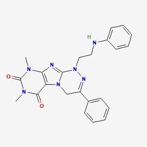 7,9-dimethyl-3-phenyl-1-[2-(phenylamino)ethyl]-1,4-dihydro[1,2,4]triazino[3,4-f]purine-6,8(7H,9H)-dione