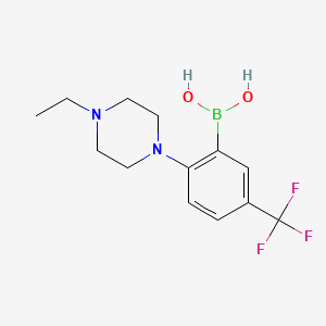 molecular formula C13H18BF3N2O2 B1408802 2-(4-Ethylpiperazin-1-yl)-5-(trifluoromethyl)phenylboronic acid CAS No. 1704063-78-4