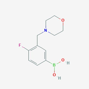 molecular formula C11H15BFNO3 B1408804 4-Fluoro-3-(morpholinomethyl)phenylboronic acid CAS No. 1704063-95-5