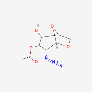 molecular formula C8H11N3O5 B14088046 (4-Azido-2-hydroxy-6,8-dioxabicyclo[3.2.1]octan-3-yl) acetate 