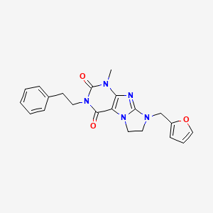 8-(2-furylmethyl)-1-methyl-3-(2-phenylethyl)-7,8-dihydro-1H-imidazo[2,1-f]purine-2,4(3H,6H)-dione