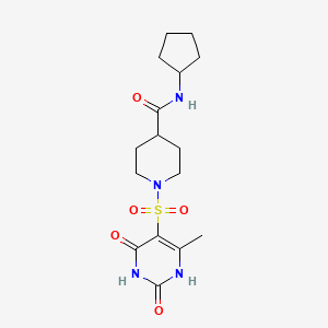 N-cyclopentyl-1-[(2,4-dihydroxy-6-methylpyrimidin-5-yl)sulfonyl]piperidine-4-carboxamide