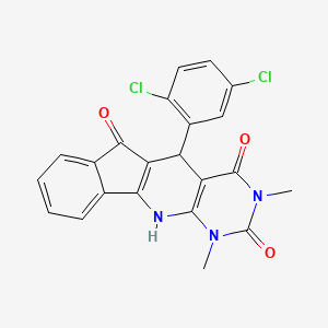 2-(2,5-dichlorophenyl)-5,7-dimethyl-5,7,9-triazatetracyclo[8.7.0.03,8.011,16]heptadeca-1(10),3(8),11,13,15-pentaene-4,6,17-trione