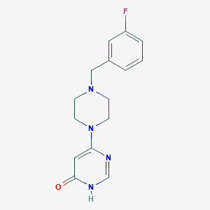 molecular formula C15H17FN4O B14088085 6-(4-(3-Fluorobenzyl)piperazin-1-yl)pyrimidin-4(3H)-one 