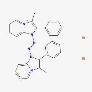 molecular formula C28H24Br2N6 B14088098 Bis(3-methyl-2-phenylimidazo[1,2-a]pyridin-4-ium-1-yl)diazene;dibromide 