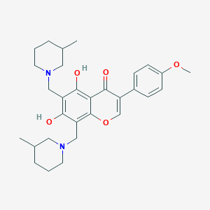 5,7-dihydroxy-3-(4-methoxyphenyl)-6,8-bis[(3-methylpiperidin-1-yl)methyl]-4H-chromen-4-one