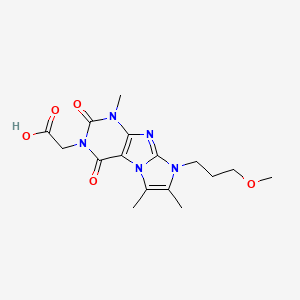 [8-(3-methoxypropyl)-1,6,7-trimethyl-2,4-dioxo-1,2,4,8-tetrahydro-3H-imidazo[2,1-f]purin-3-yl]acetic acid