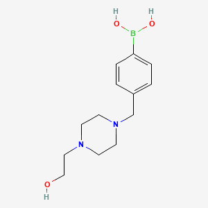 molecular formula C13H21BN2O3 B1408816 4-((4-(2-羟乙基)哌嗪-1-基)甲基)苯硼酸 CAS No. 1704063-49-9