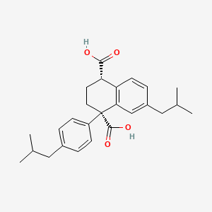 (1S,4S)-6-(2-methylpropyl)-4-[4-(2-methylpropyl)phenyl]-2,3-dihydro-1H-naphthalene-1,4-dicarboxylic acid