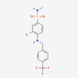 3-bromo-N-methyl-4-({[4-(trifluoromethyl)phenyl]methyl}amino)benzenesulfonamide