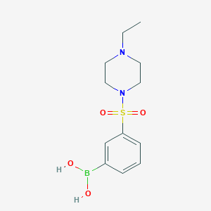 molecular formula C12H19BN2O4S B1408819 (3-((4-乙基哌嗪-1-基)磺酰基)苯)硼酸 CAS No. 1704063-61-5