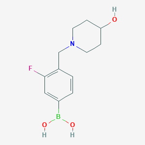 3-Fluoro-4-((4-hydroxypiperidin-1-yl)methyl)phenylboronic acid