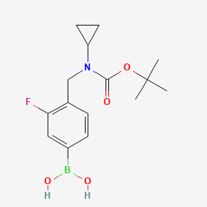 4-((Tert-butoxycarbonyl(cyclopropyl)amino)methyl)-3-fluorophenylboronic acid