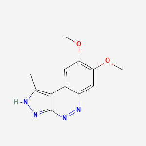 molecular formula C12H12N4O2 B14088222 7,8-dimethoxy-1-methyl-3H-pyrazolo[3,4-c]cinnoline 