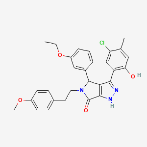 3-(5-chloro-2-hydroxy-4-methylphenyl)-4-(3-ethoxyphenyl)-5-[2-(4-methoxyphenyl)ethyl]-4,5-dihydropyrrolo[3,4-c]pyrazol-6(2H)-one