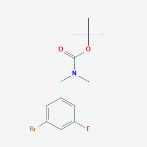 molecular formula C13H17BrFNO2 B1408827 叔丁基 3-溴-5-氟苄基（甲基）氨基甲酸酯 CAS No. 1704065-24-6