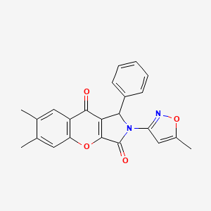 6,7-Dimethyl-2-(5-methyl-1,2-oxazol-3-yl)-1-phenyl-1,2-dihydrochromeno[2,3-c]pyrrole-3,9-dione