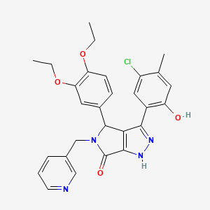 3-(5-chloro-2-hydroxy-4-methylphenyl)-4-(3,4-diethoxyphenyl)-5-(pyridin-3-ylmethyl)-4,5-dihydropyrrolo[3,4-c]pyrazol-6(2H)-one