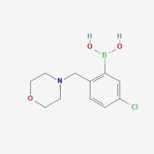 molecular formula C11H15BClNO3 B1408829 5-Chloro-2-(morpholinomethyl)phenylboronic acid CAS No. 1704066-71-6