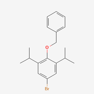 molecular formula C19H23BrO B14088300 2-(Benzyloxy)-5-bromo-1,3-bis(propan-2-yl)benzene 