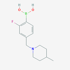 (2-Fluoro-4-((4-methylpiperidin-1-yl)methyl)phenyl)boronic acid