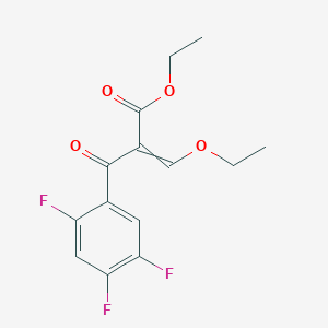 molecular formula C14H13F3O4 B14088344 Ethyl 2-(2,4,5-trifluorobenzoyl)-3-ethoxyacrylate 