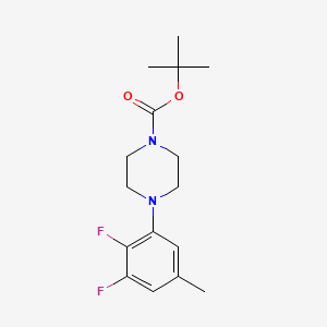 molecular formula C16H22F2N2O2 B1408837 4-(2,3-Difluoro-5-methyl-phenyl)-piperazine-1-carboxylic acid tert-butyl ester CAS No. 1704067-24-2