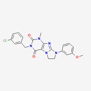 3-(3-chlorobenzyl)-8-(3-methoxyphenyl)-1-methyl-7,8-dihydro-1H-imidazo[2,1-f]purine-2,4(3H,6H)-dione