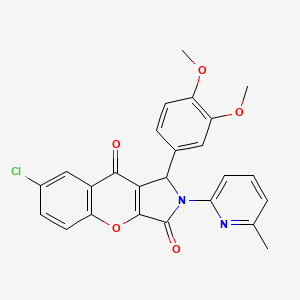 7-Chloro-1-(3,4-dimethoxyphenyl)-2-(6-methylpyridin-2-yl)-1,2-dihydrochromeno[2,3-c]pyrrole-3,9-dione