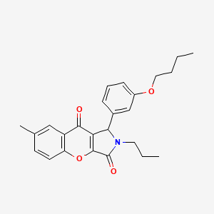 1-(3-Butoxyphenyl)-7-methyl-2-propyl-1,2-dihydrochromeno[2,3-c]pyrrole-3,9-dione