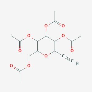 molecular formula C16H20O9 B14088434 D-glycero-L-gulo-Oct-7-ynitol, 2,6-anhydro-7,8-dideoxy-, 1,3,4,5-tetraacetate 