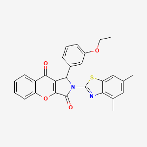 2-(4,6-Dimethyl-1,3-benzothiazol-2-yl)-1-(3-ethoxyphenyl)-1,2-dihydrochromeno[2,3-c]pyrrole-3,9-dione