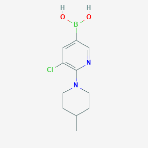 (5-Chloro-6-(4-methylpiperidin-1-yl)pyridin-3-yl)boronic acid