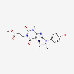 methyl 3-[8-(4-methoxyphenyl)-1,6,7-trimethyl-2,4-dioxo-1,2,4,8-tetrahydro-3H-imidazo[2,1-f]purin-3-yl]propanoate