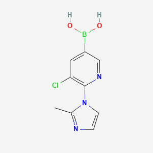 (5-Chloro-6-(2-methyl-1H-imidazol-1-yl)pyridin-3-yl)boronic acid