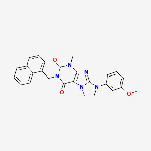 8-(3-methoxyphenyl)-1-methyl-3-(naphthalen-1-ylmethyl)-7,8-dihydro-1H-imidazo[2,1-f]purine-2,4(3H,6H)-dione