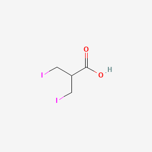 molecular formula C4H6I2O2 B14088510 Propanoic acid, 3-iodo-2-(iodomethyl)- CAS No. 50891-94-6