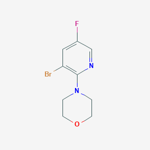 molecular formula C9H10BrFN2O B1408853 4-(3-Bromo-5-fluoropyridin-2-yl)morpholine CAS No. 1704069-41-9