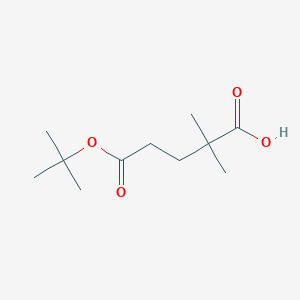 molecular formula C11H20O4 B1408855 2,2-Dimethylpentanedioic acid 5-tert-butyl ester CAS No. 2168202-35-3